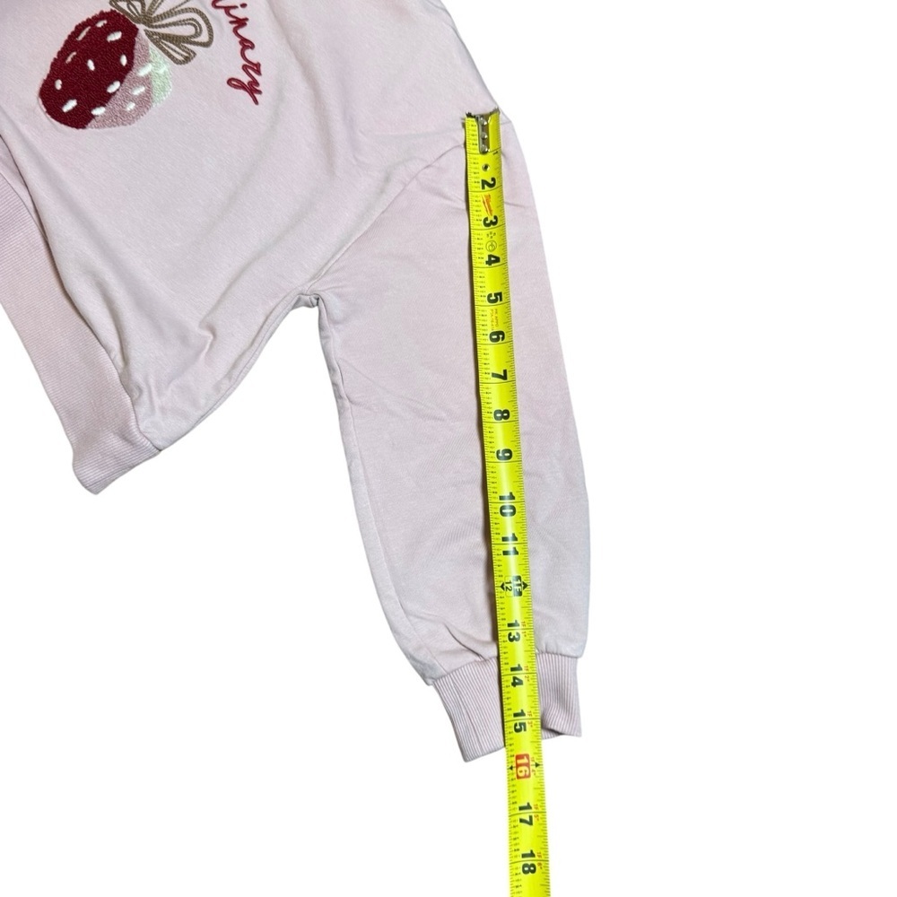 Mayoral Girls Strawberry Sweatshirt Layered Hem Top Size 8 - Picture 8 of 8